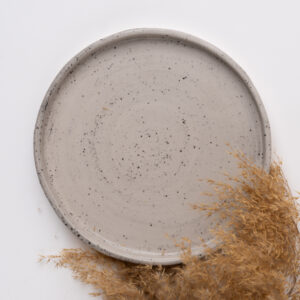 Handmade Ceramic Plate grey glazed 25,5cm