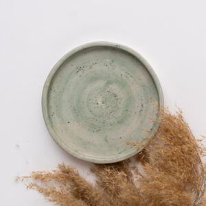 Handmade Ceramic Plate green glazed 18,5cm